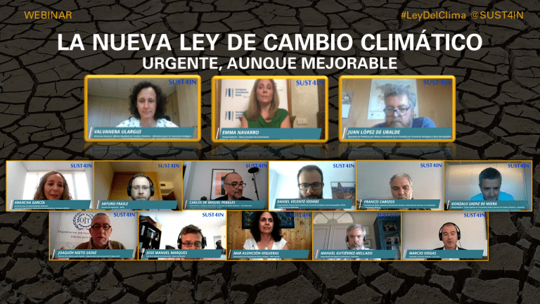 El GECV participó en el webinar de SUST4IN sobre la nueva Ley de Cambio ...